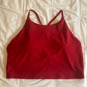 Red Old Navy Long Line Sports Bra/Tank Top